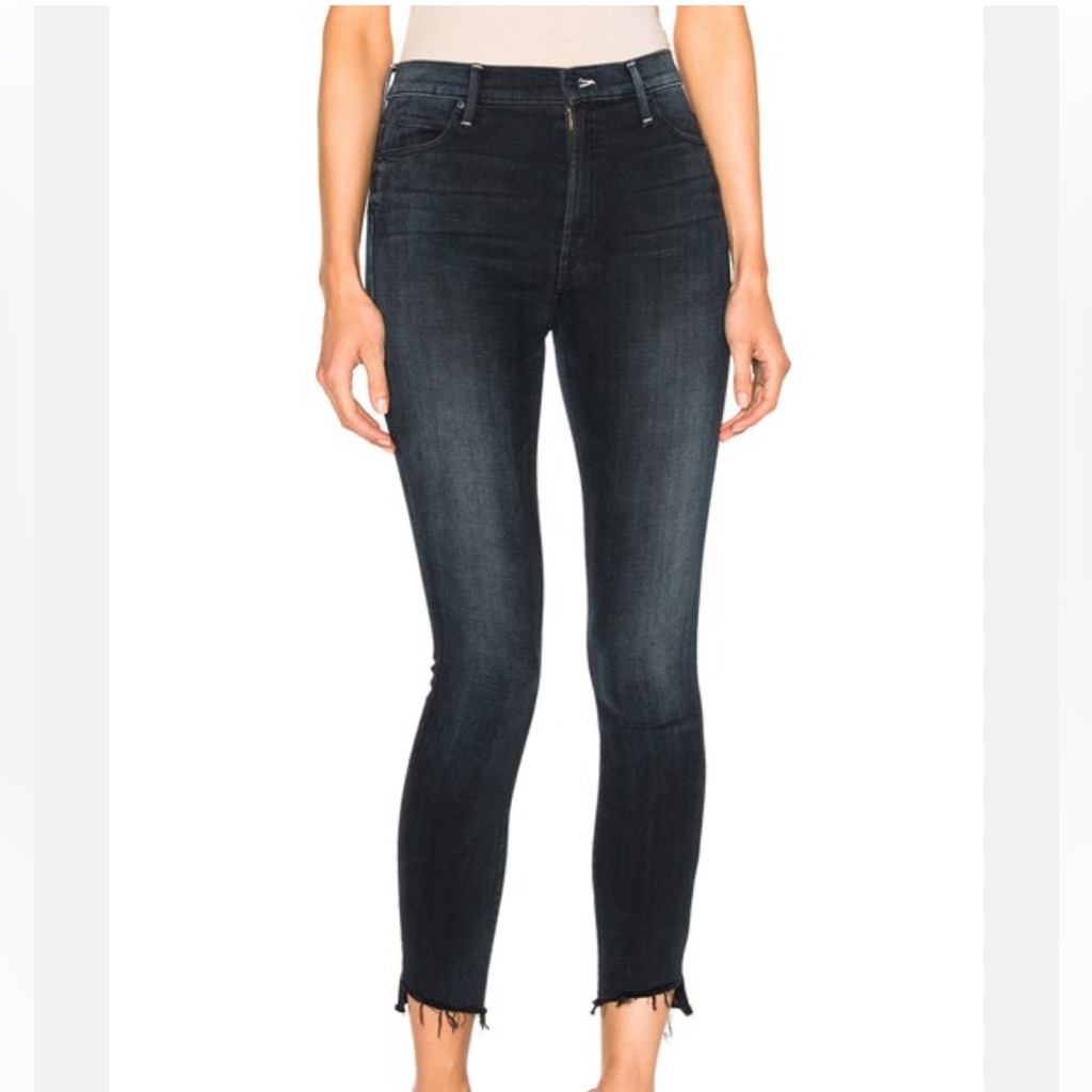 Mother Stunner Zip Ankle Step Fray All I Want Sz 27